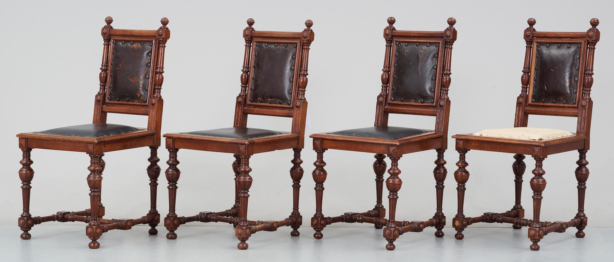 MATSALSGRUPP, 5 delar,  nyrenässans. 1800/1900-tal.