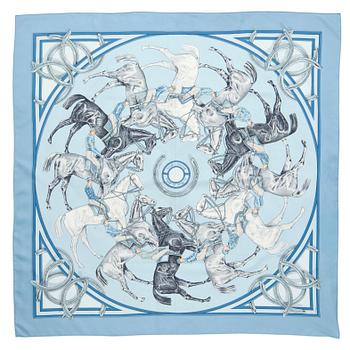 873. HERMÈS, a silk scarf, "La Ronde des Jockeys".