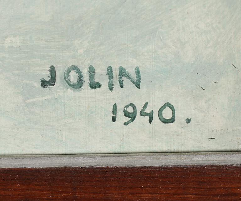EINAR JOLIN, olja på pannå, signerad och daterad 1940.