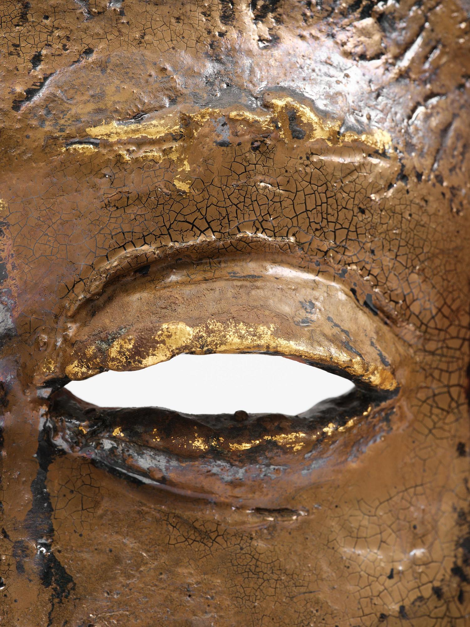 Hertha Hillfon, a partially glazed earthenware relief, own studio, Stockholm.