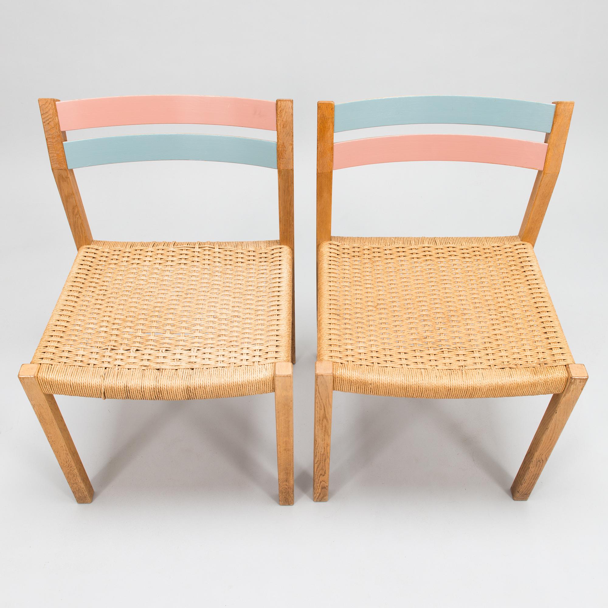 Jørgen H. Møller, six 1960's charis for J. L. Møller Models, Denmark.