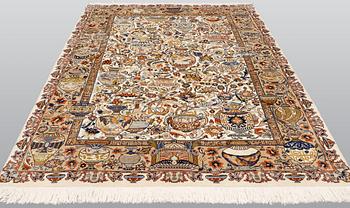 A carpet, Figural Kashmar, ca 295 
x 200 cm.