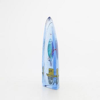 Bertil Vallien, a signed glass sculpture Kosta Boda.