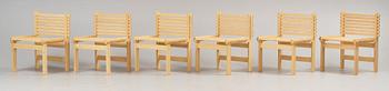 A set of six Gunnar Aagaard Andersen bamboo 'Lamella chairs', for MatzForm.