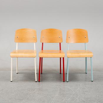 Seven 'Standard' chairs by Jean Prouvé, Prouvé Collection 2002, Vitra.