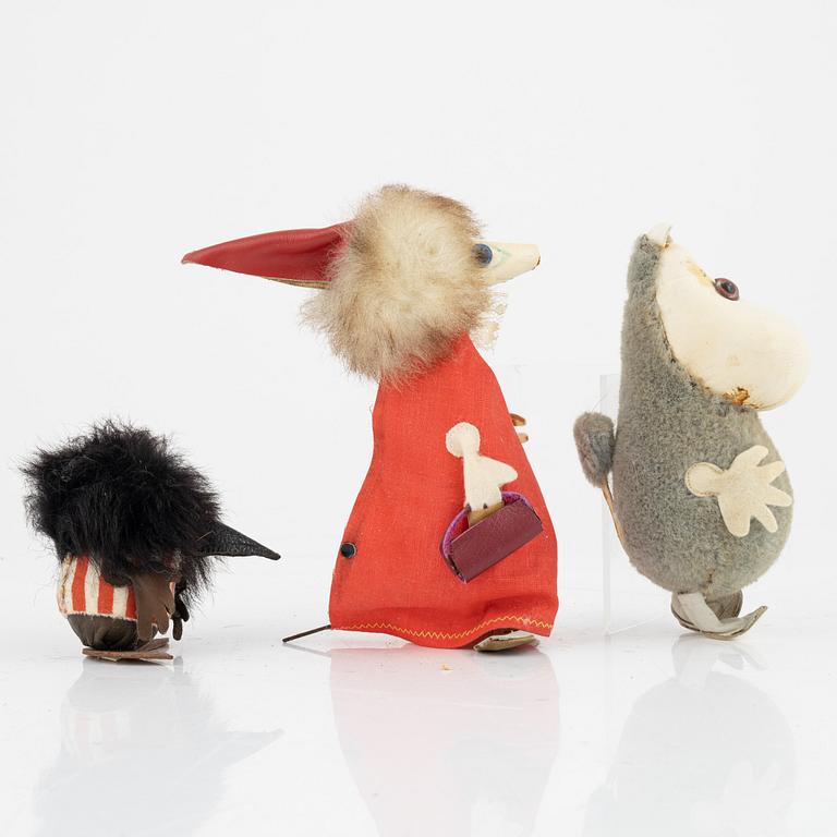 Three Moomin characters, Finland, 1950's/60's.