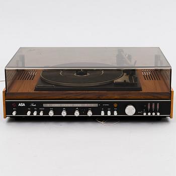 ASA 3704 HiFi Studiogram, Stereovahvistin, ULA-radio ja levysoitin, Turku 1970-luku.