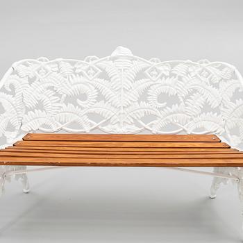 Garden sofa, "Ormbunke", Melins Metal Foundry Anderstorp, 20th century.