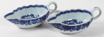 SÅSSNIPOR, ett par, porslin, Kina, Qianlong 1736-1795.