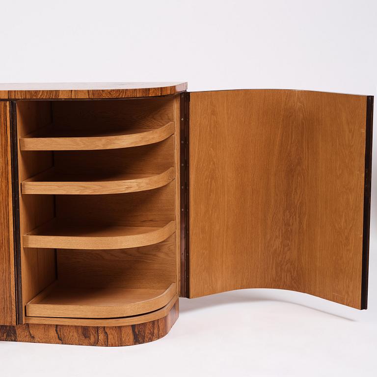 Greta Magnusson Grossman, a zebrano veneered sideboard, Firma Studio, Stockholm 1930s.