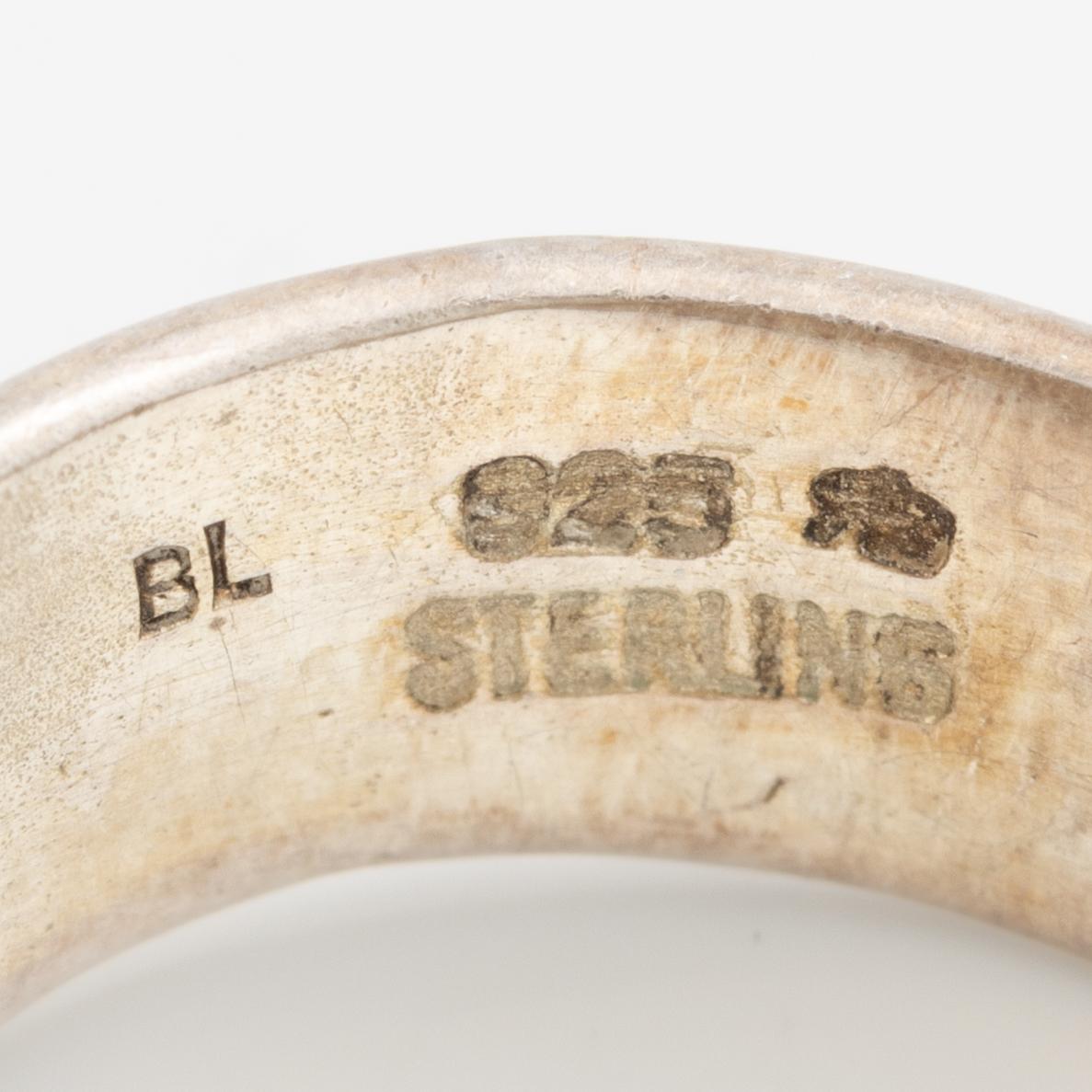 Ring sterling silver and gilded silver.