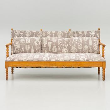 A sofa and four foldable armchairs, first half of the 19th century.