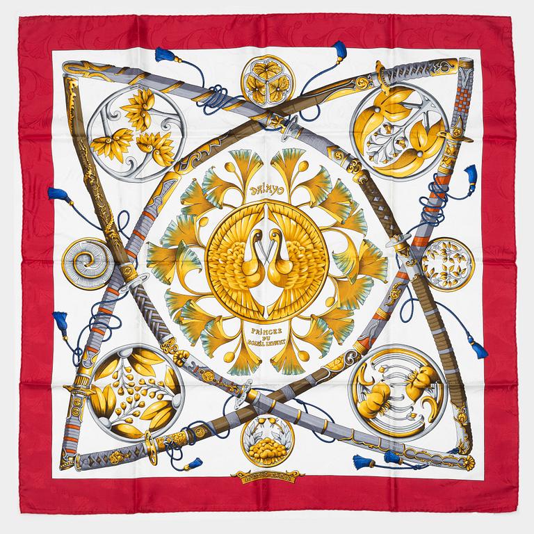 Hermès, scarf, "Daimyo Princes Du Soleil Levant".