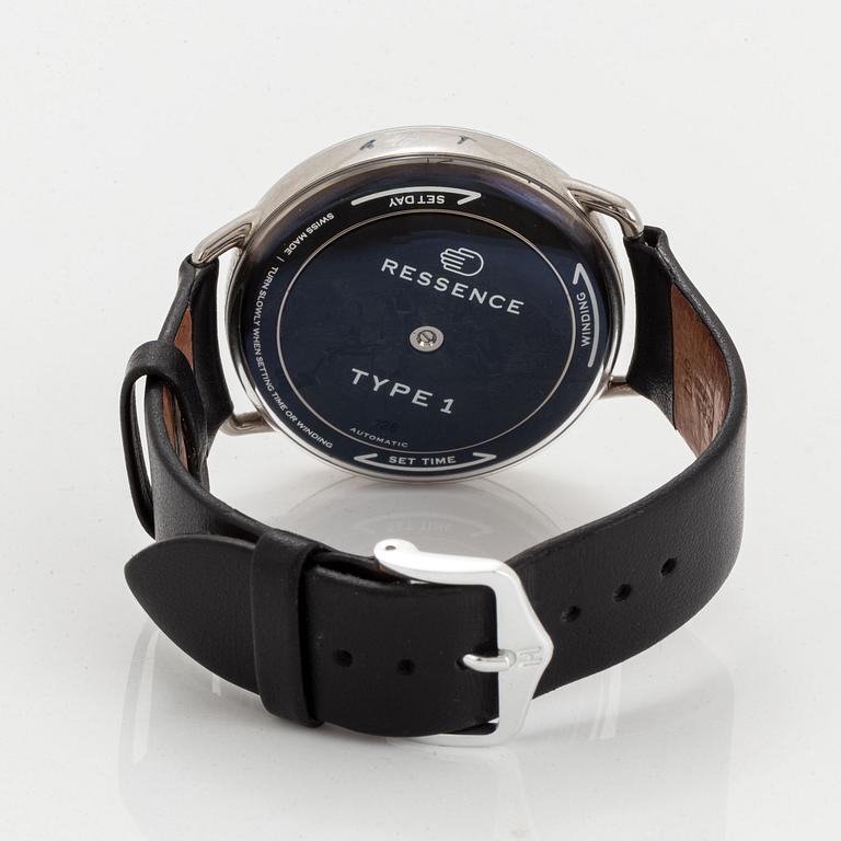 Ressence, Type 1, wristwatch, 42 mm.