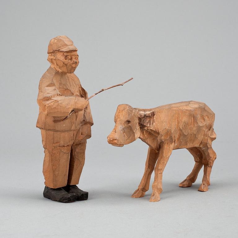 Axel Petersson Döderhultarn, Shepard boy with a calf (2).