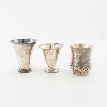 Cup (Bowls 12 pcs silver early 20th century.