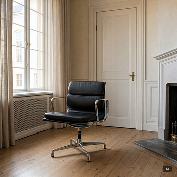 Charles & Ray Eames, an 'EA208 Soft Pad Chair' swivel chair, Vitra, 2010's.