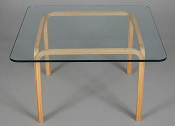 BORD MED GLASSKIVA, björk, glas, Alvar Aalto, 1900-talets senare hälft.