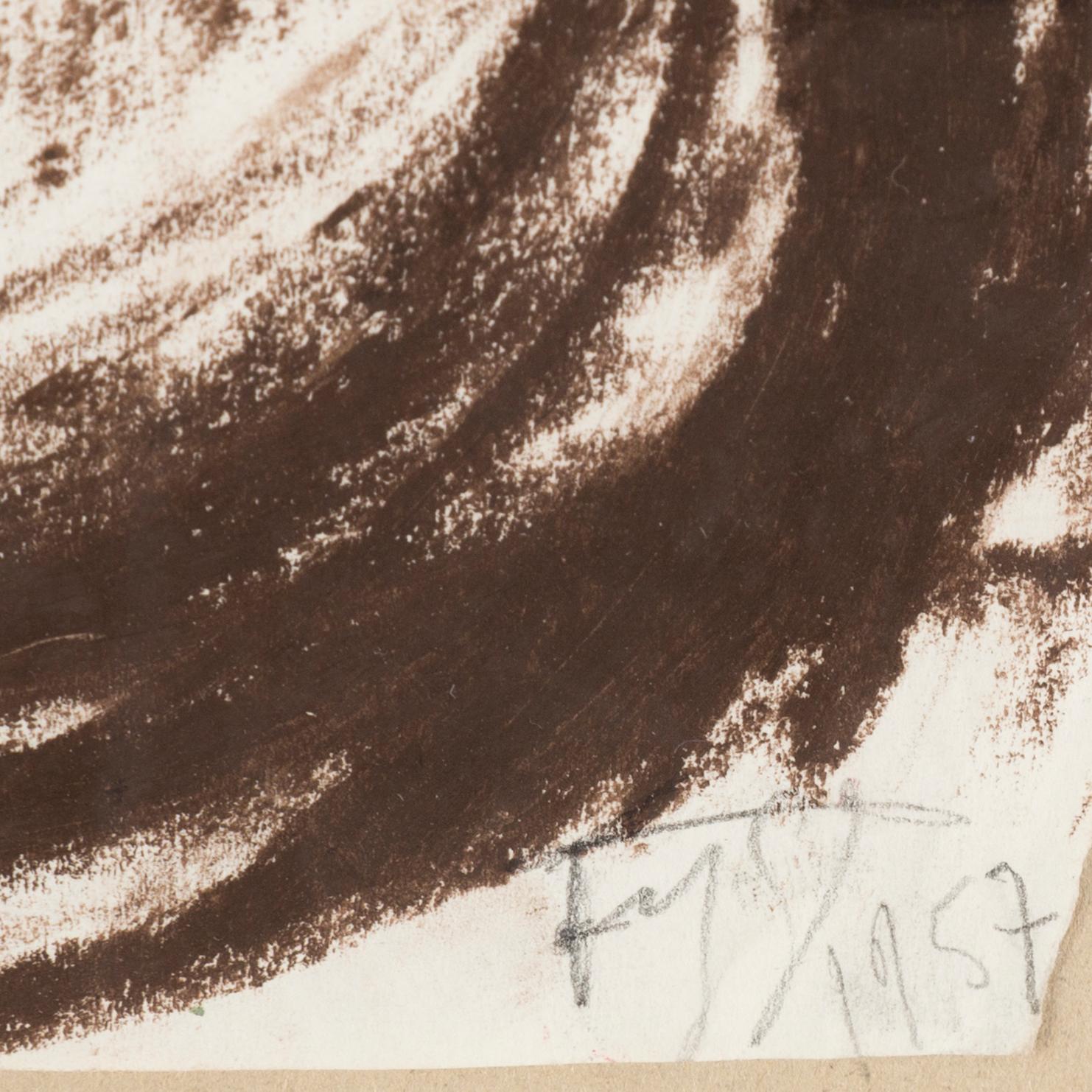 EDDIE FIGGE, pastel, signed and dated 1957.