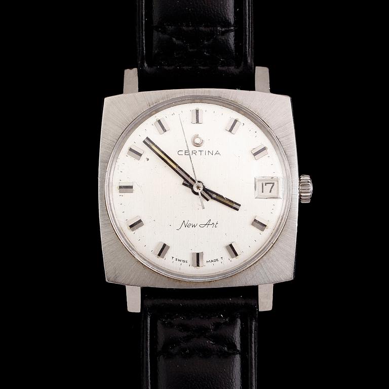 ARMBANDSUR, stål, Certina New Art, 1900-talets andra hälft.