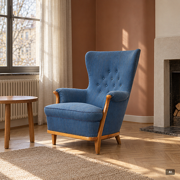 Gustav Allert, armchair, Svensk Hemslöjd, 1940s.