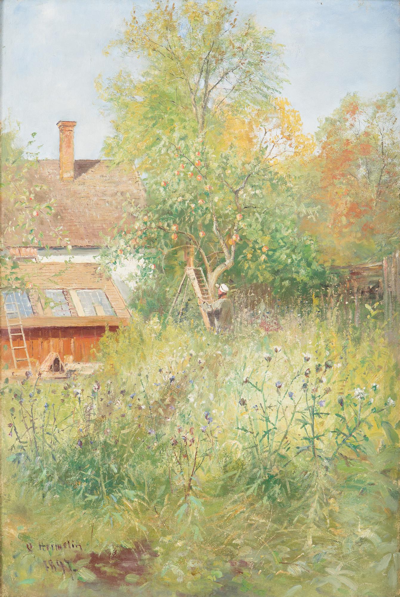 OLOF HERMELIN, an oil on canvas, signed and dated 1897.