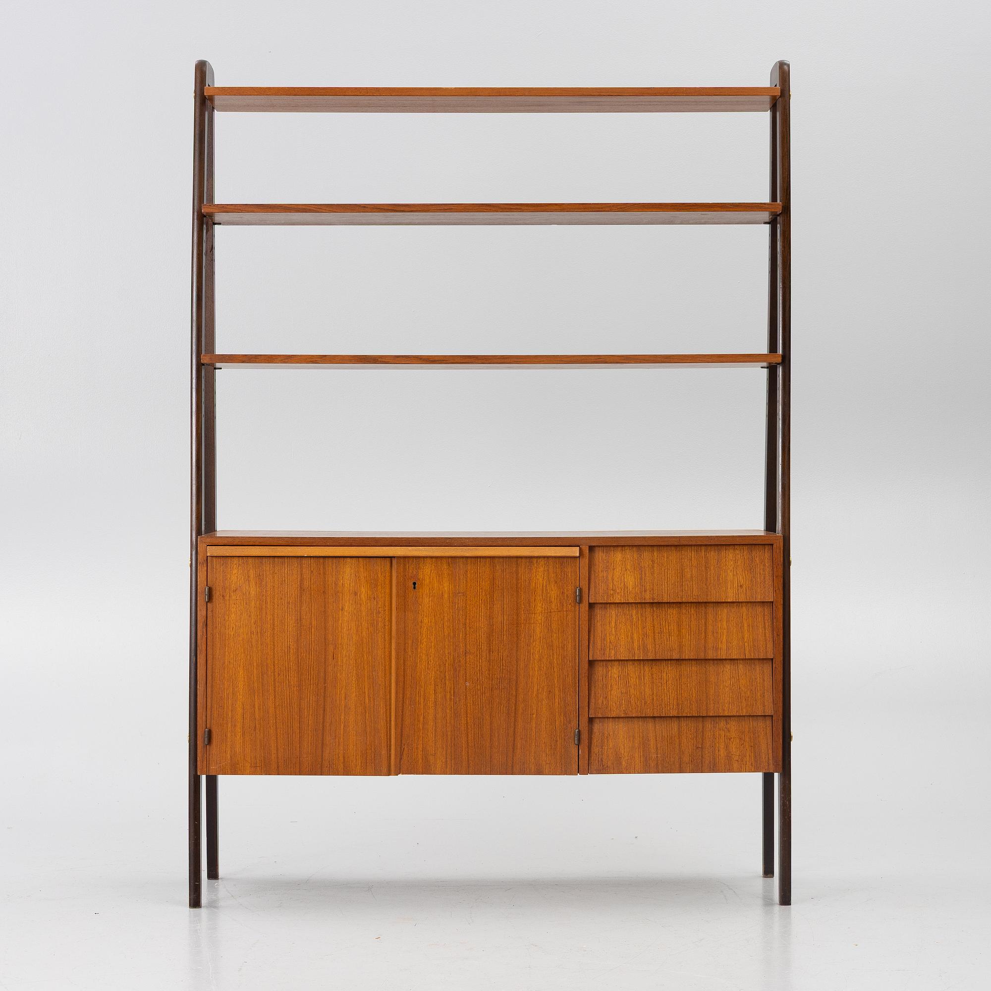 A teak bookshelf, 1960s.
