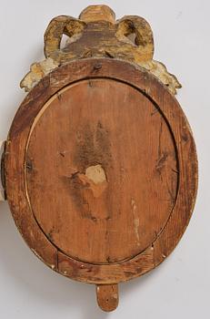 A Gustavian girandole mirror, Stockholm, late 18th century.