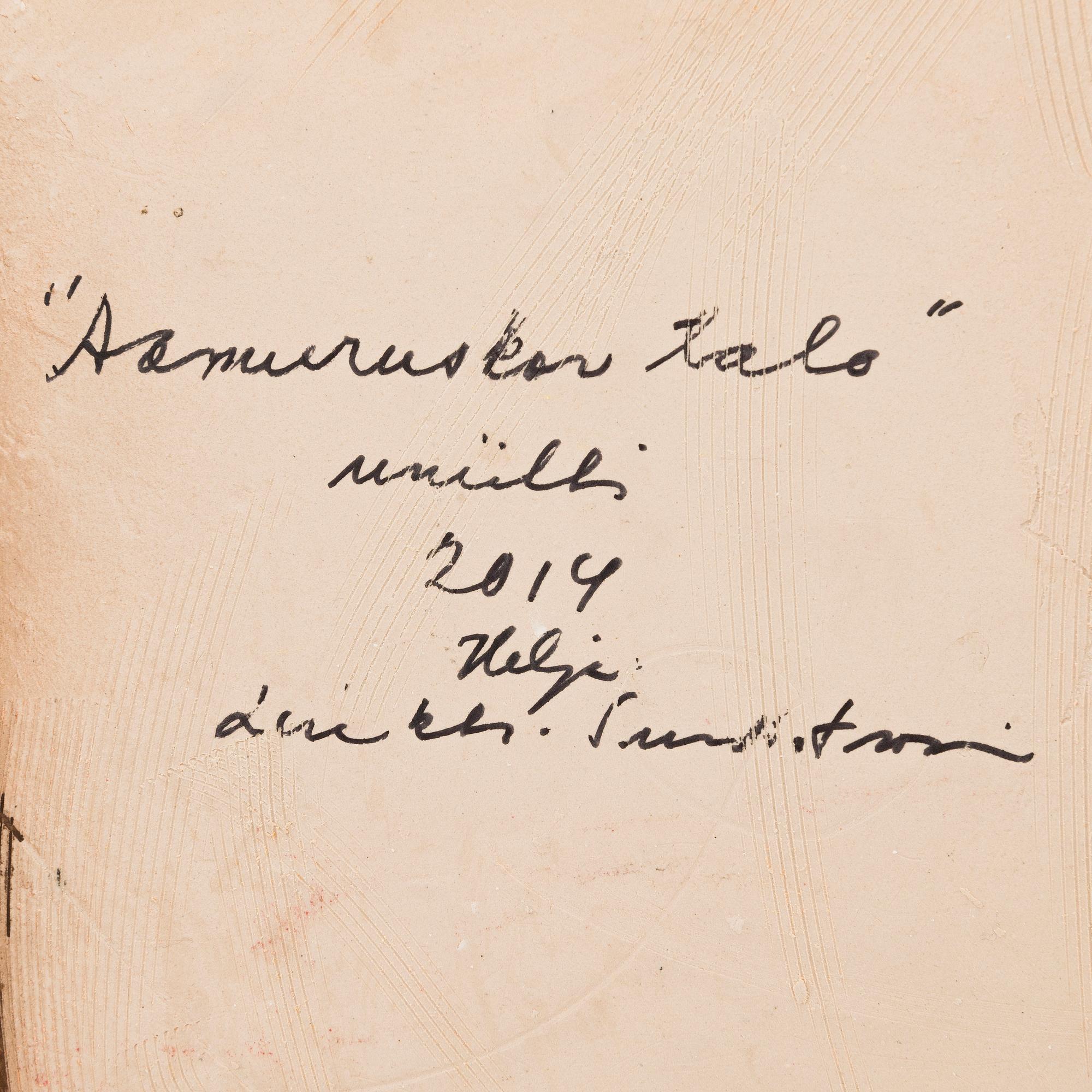 HELJÄ LIUKKO-SUNDSTRÖM, unik lampett, signerad Heljä Liukko-Sundström 2014.