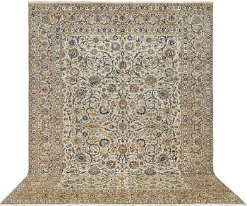 A Keshan carpet, c. 402 x 300 cm.