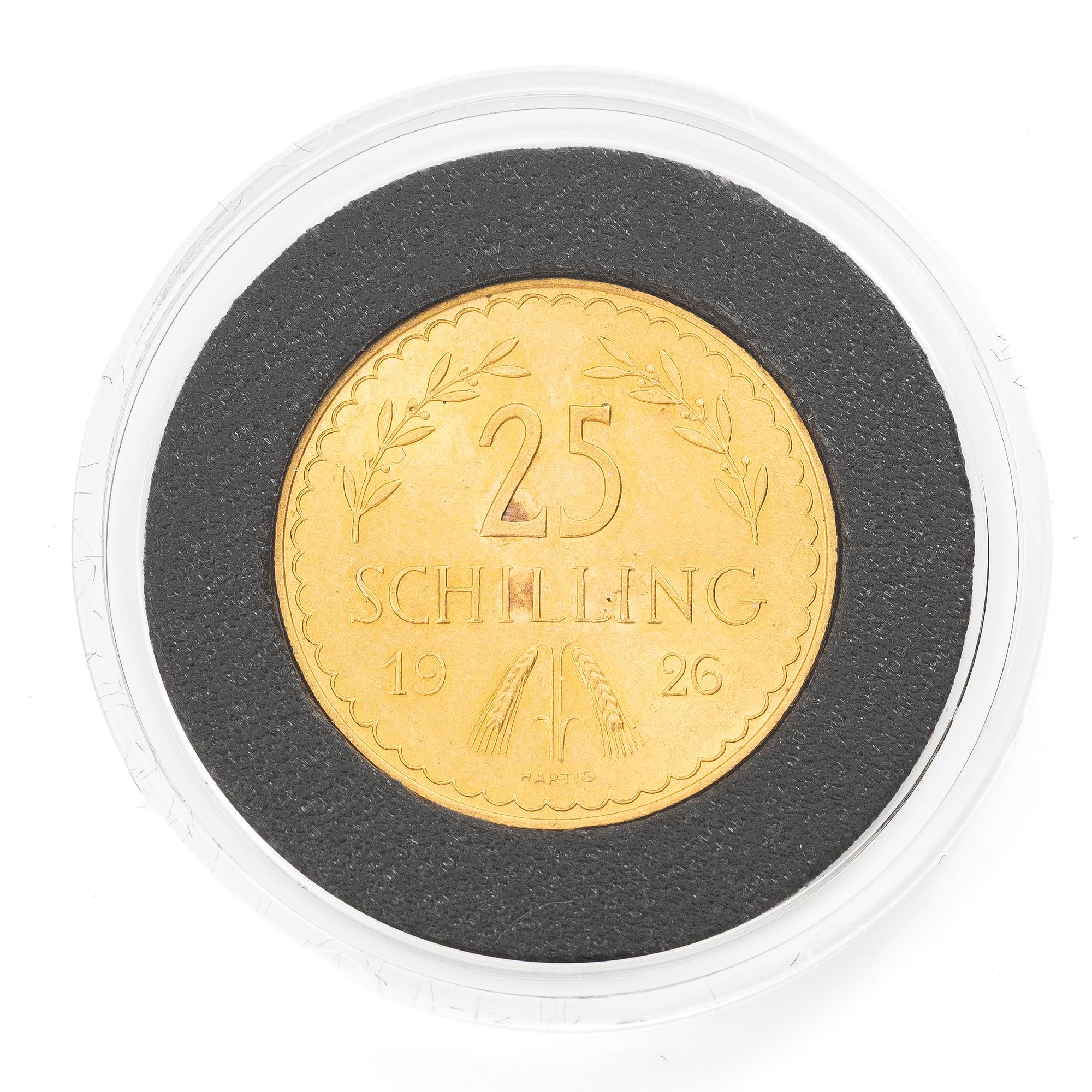 Guldmynt, Österrike, 25 Schilling, 1926.