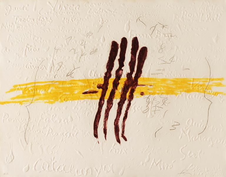 Antoni Tàpies, "Quatre rius de sang".