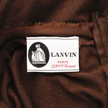 LANVIN, a brown wool dress.