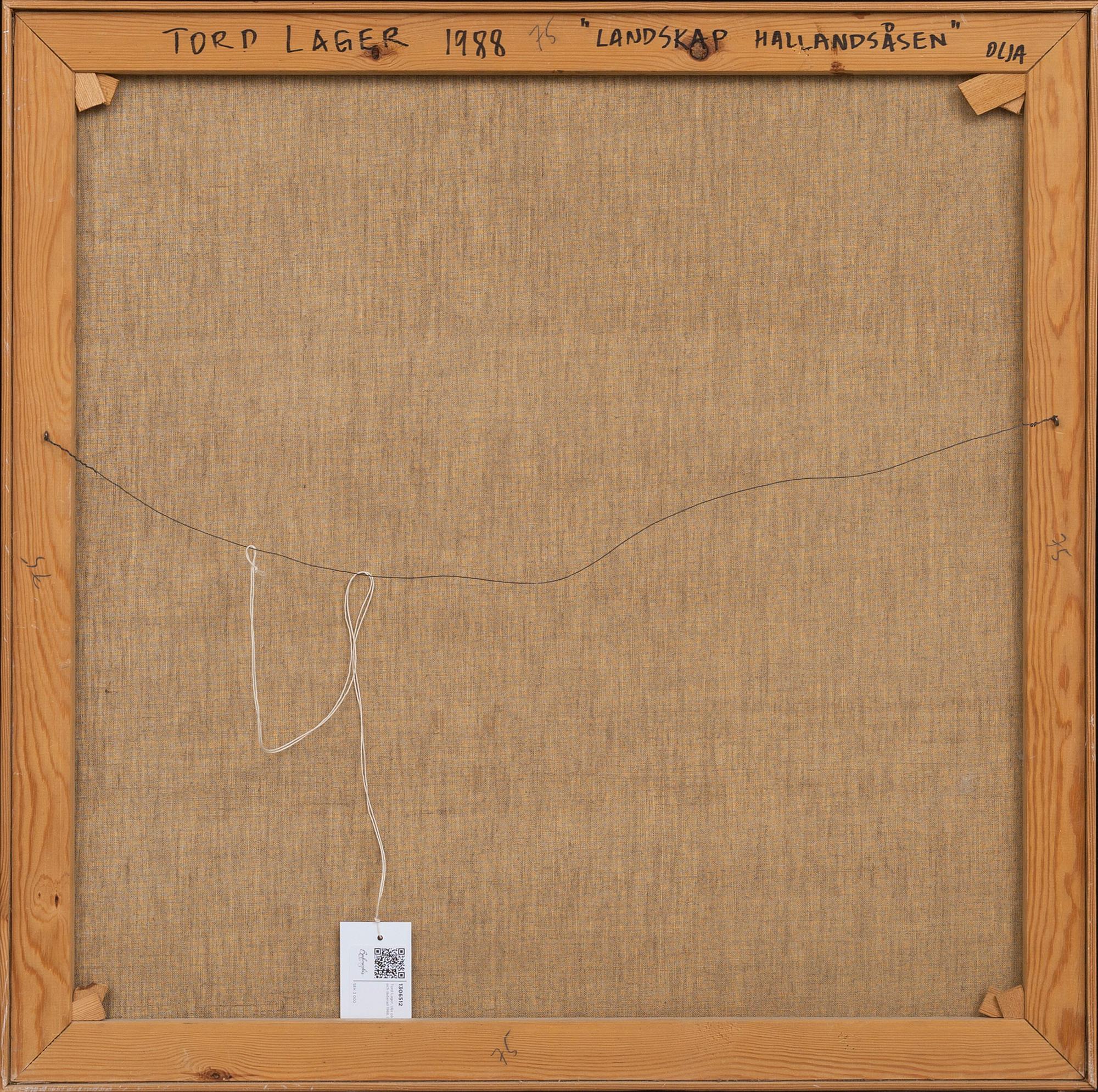 Tord Lager, oil on canvas signed and dated 1988.