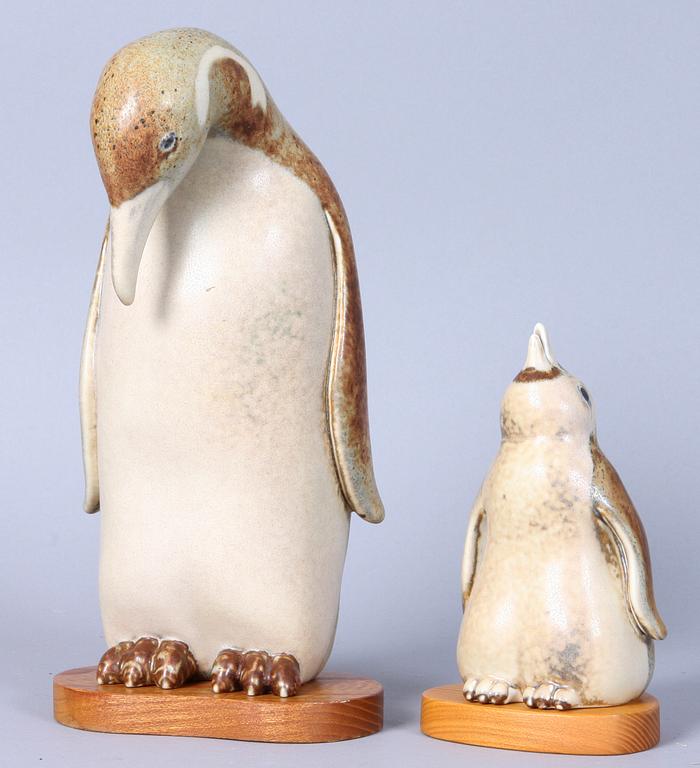 FIGURINER, 2 st, stengods, Gunnar Nylund, Rörstrand.