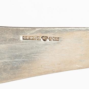 Serveringsbestick, 10 st, silver, bl a Otto Larsson, Landskrona 1920.