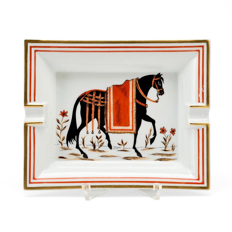 HERMÈS, a porcelain ashtray.