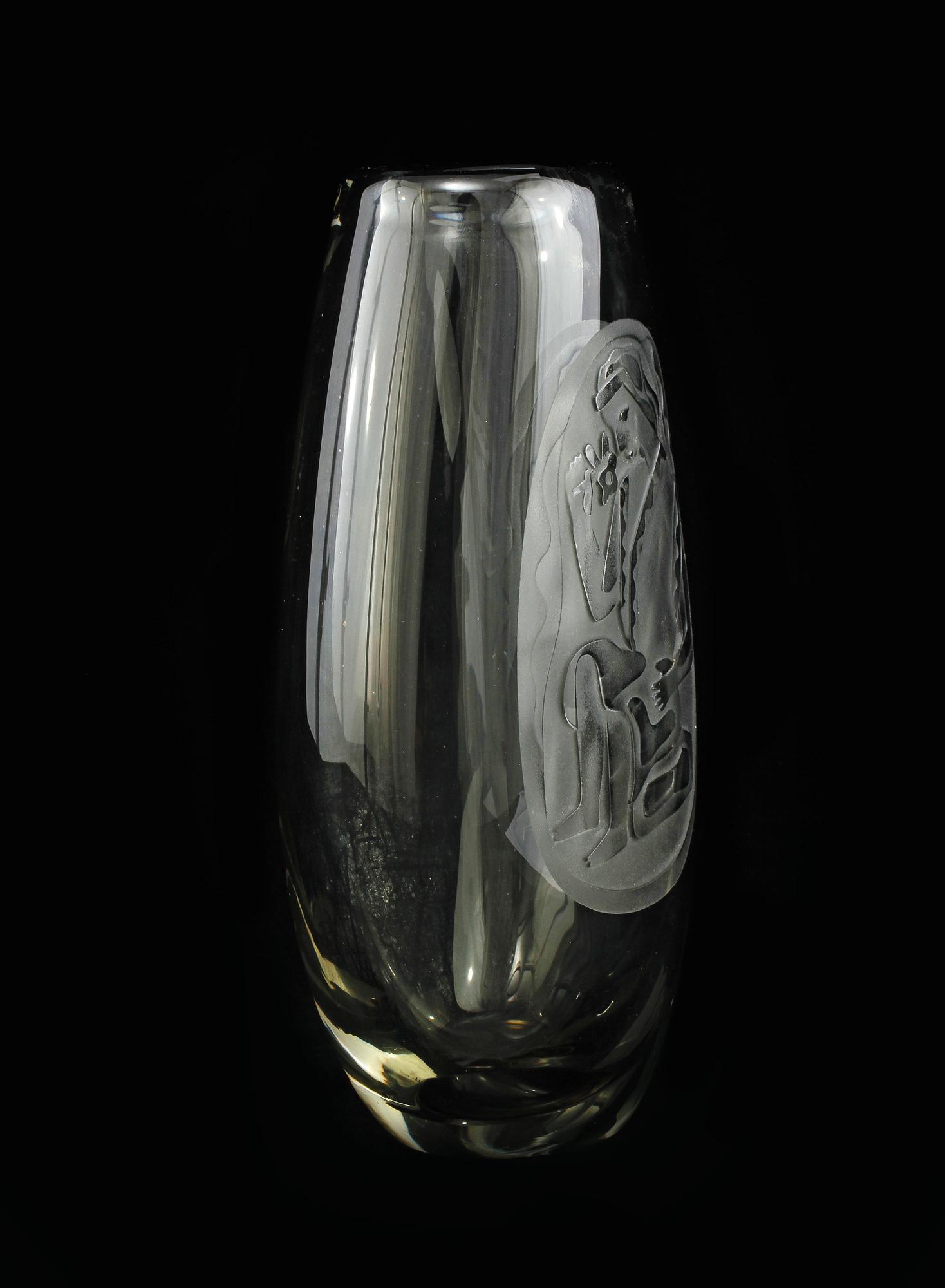 VAS, glas, Vicke Lindstrand, Kosta, 1950-tal.