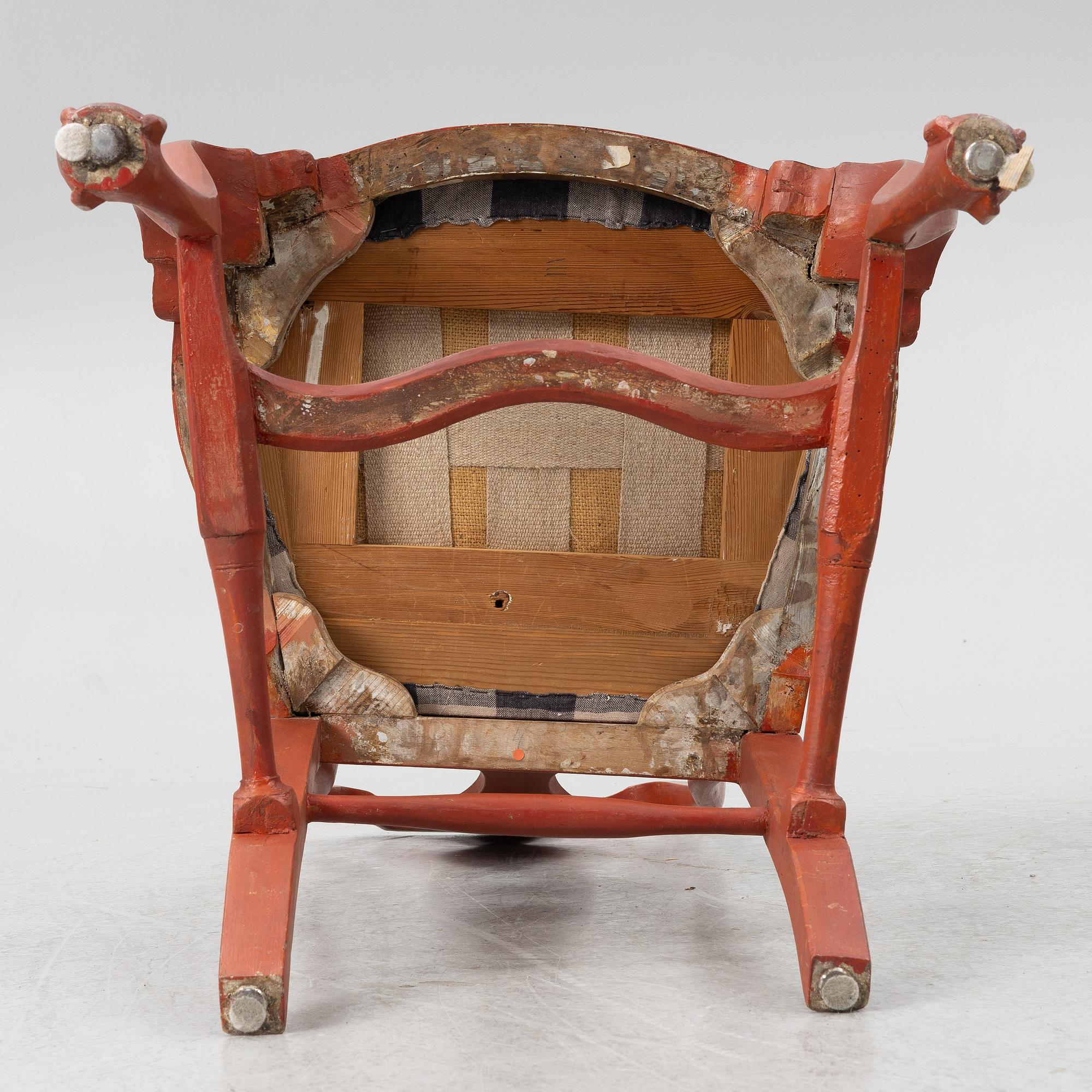 Stolar,ett par, 1700-talets mitt, Senbarock / tidig Rokoko.