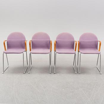 Kersti Sandin & Lars Bülow, karmstolar, 4 st, "Zig", 1980-tal.