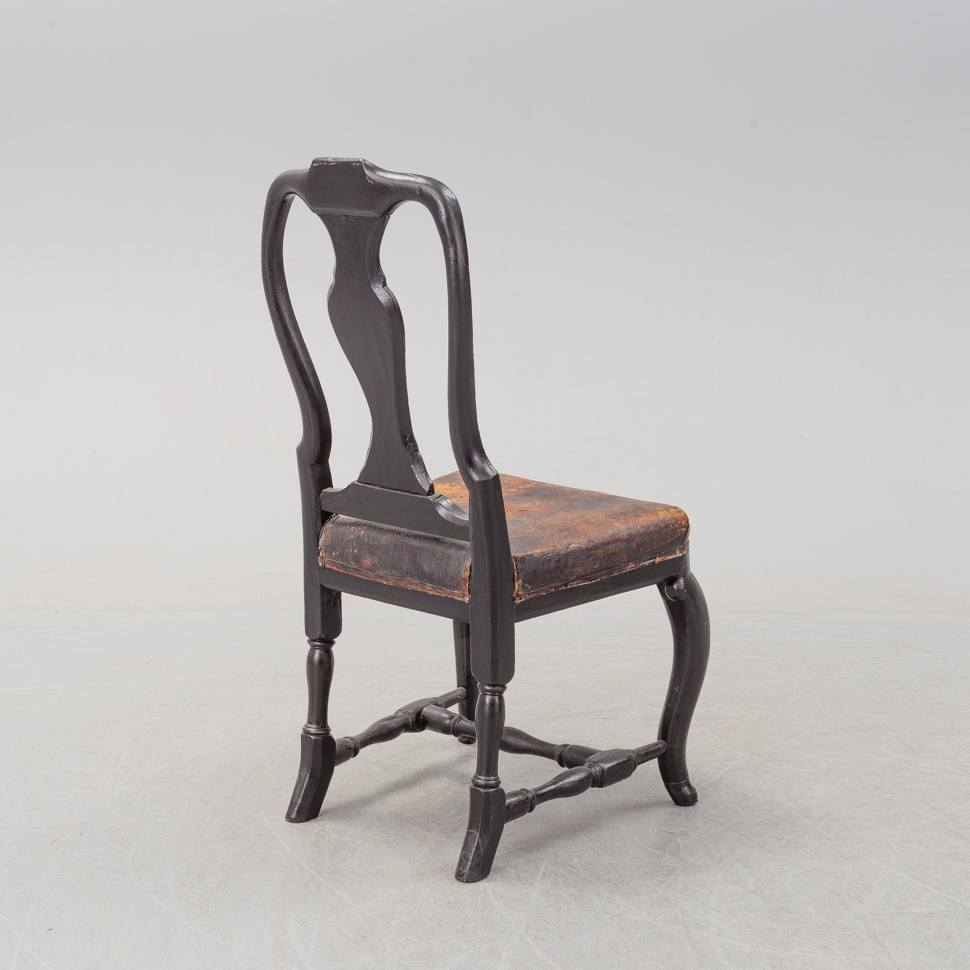 An 18th century rococo chair.