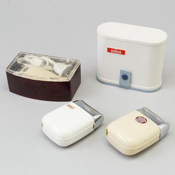 DIETER RAMS & GERD ALFRED MÜLLER, 4 shavers, Braun.