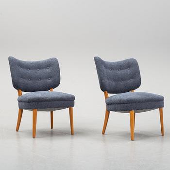 Fåtöljer, ett par, swedish modern, 1900-talets mitt.