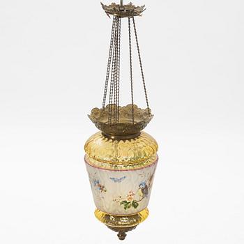 A glass ceiling lantern, turn of the century 1900.