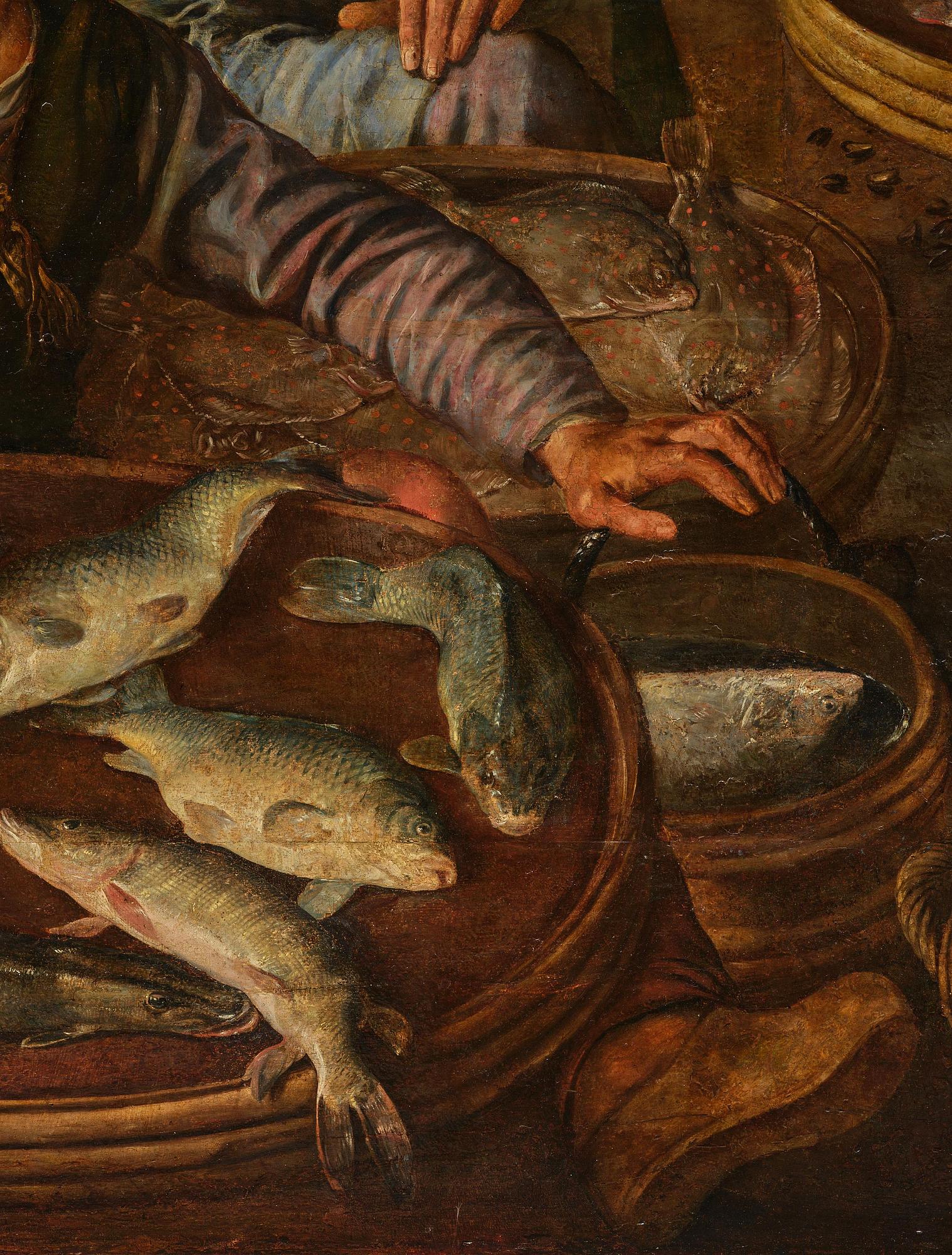 Joachim Beuckelaer, A fish market outside the city gate of Antwerp.
