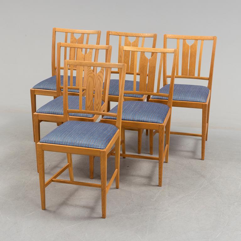 A set of six chairs "Ulfåsa" by Carl Malmsten, second part of the 20th century.