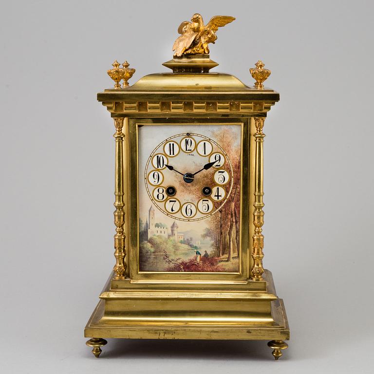 A late 19th century french mantle clock.