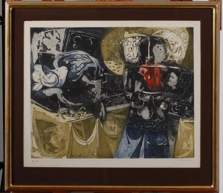 ALVAR, SUNOL, litografier, 2 st, sign. Varav en numr. 61/50.