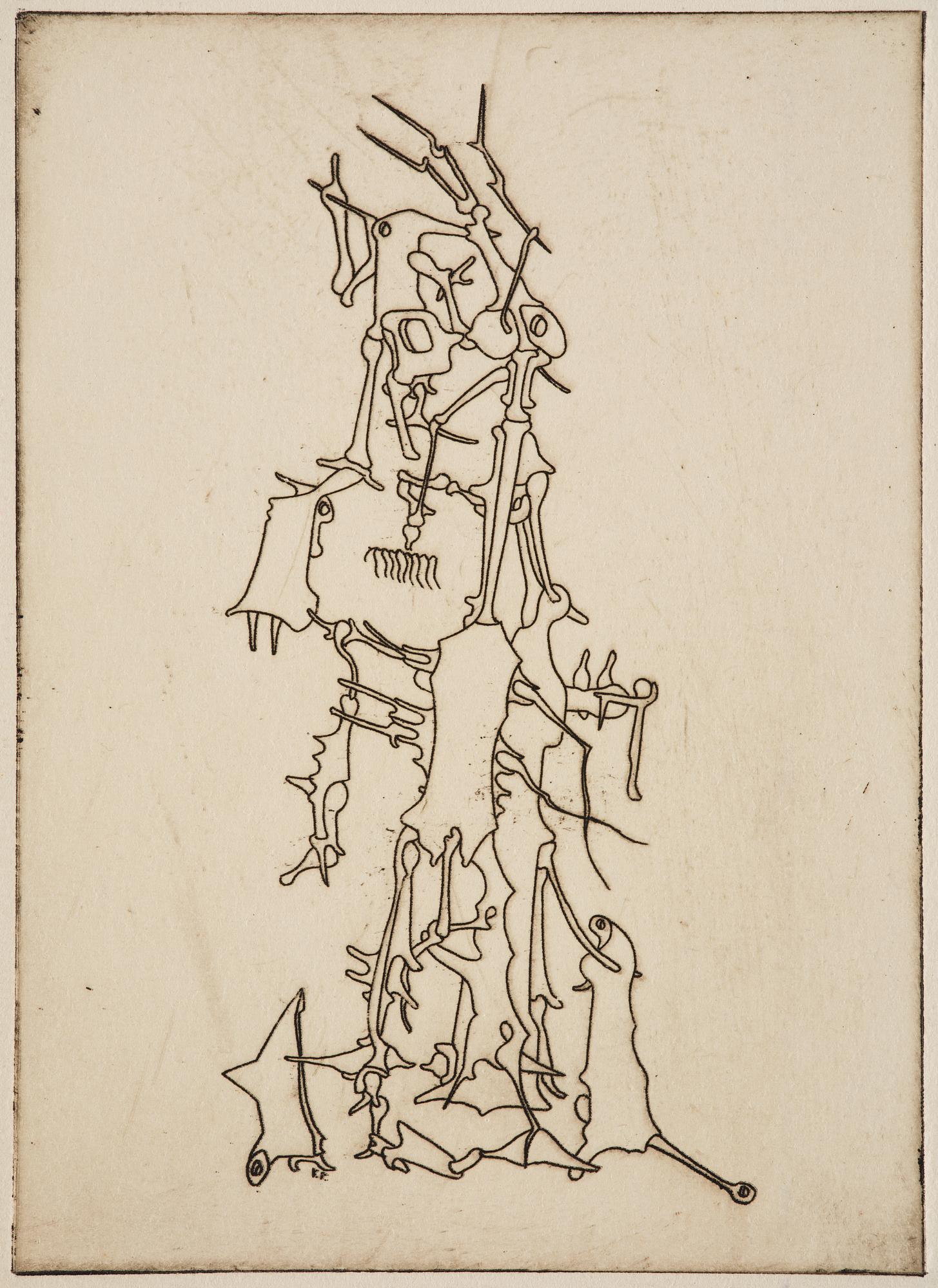 Yves Tanguy, "Composition B, from Le Mythe de la Roche percée".