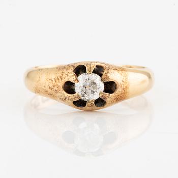 Ring, 18K gold with old-cut diamond.